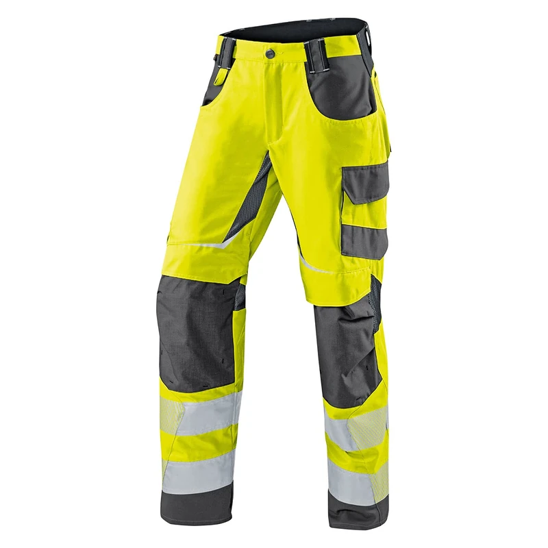 Kubler 24078343-3497-106 PPE 2 "Reflectiq" Summer Trousers, Yellow/Anthracite, Size 106