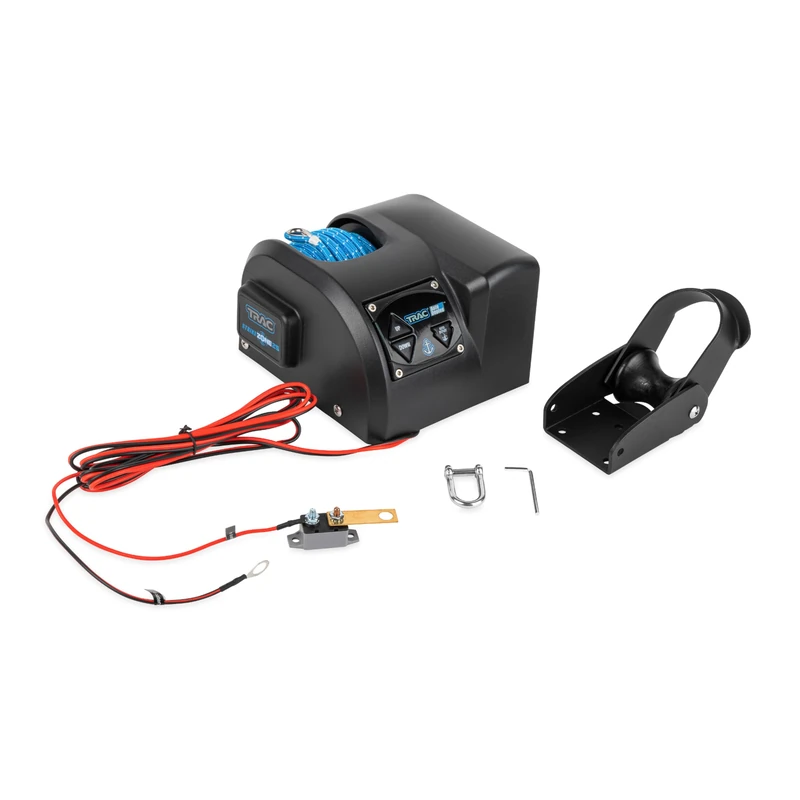 Camco Trac Outdoors StrikeZone 25 Electric Anchor Winch - Anchors Up to 25 lb. - Includes 100-feet of Pre-Wound Anchor Rope with Use (69001)