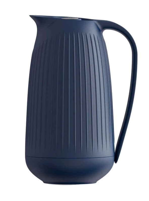 Kähler Hammershøi Insulated Jug 1.0 L Button Function for Tea and Coffee Blue