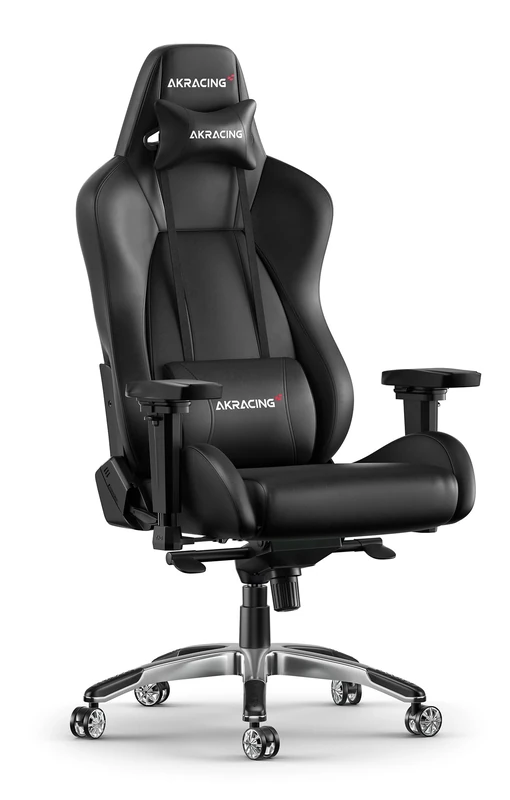 AKRacing Masters Series Premium Gaming Chair with High Backrest, Recliner, Swivel, Tilt, 4D Armrests, Rocker and Seat Height Adjustment Mechanisms with 5/10 warranty - Black