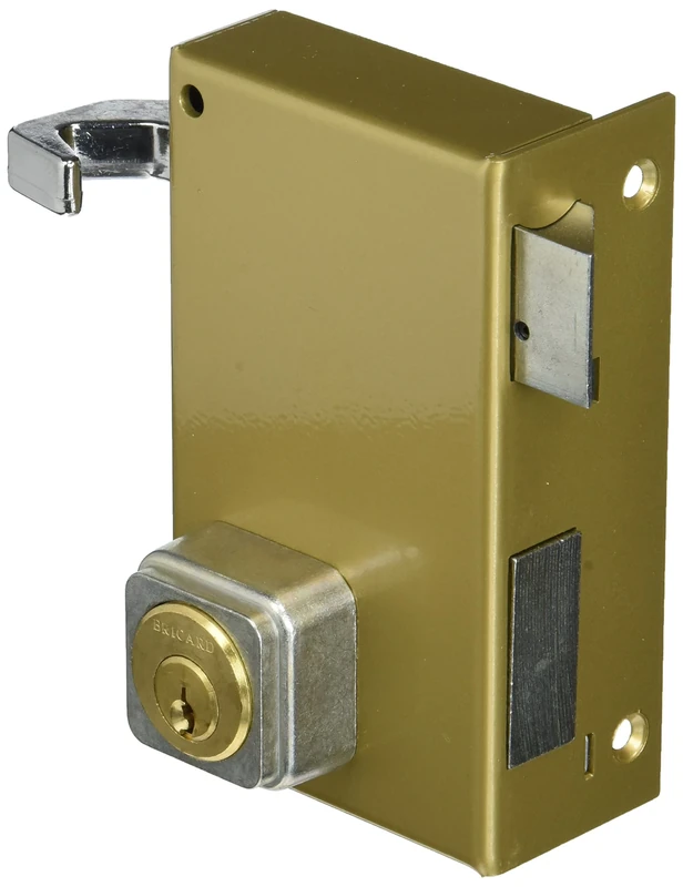 Bricard 1837 Vertical Wall Lock with 5 Reversible Pins 80 x 120 Golden Right