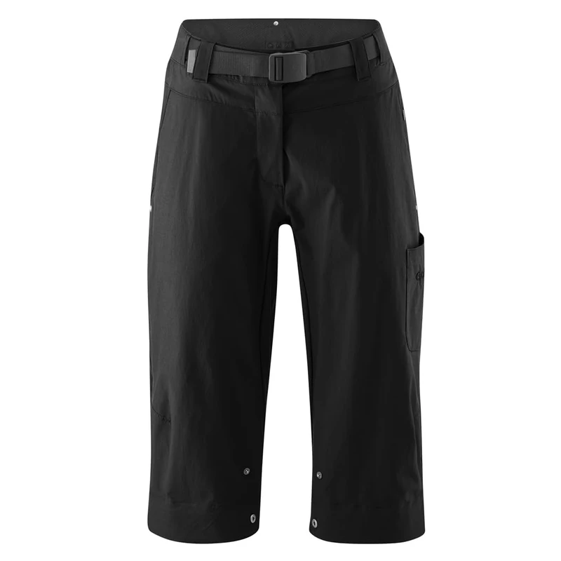 Gonso Ruth 3/4, Women's 3/4 cycling trousers, 2in1 bike shorts, Button-in cycling underpants with Relax Gel Comfort seat pad, Water and stain-resistant, Wide fit, PFC-free