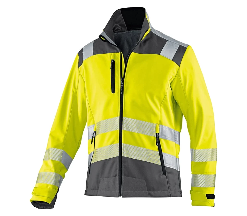 Kubler 15078427-3497-S "Reflectiq" PPE 2 Softshell Jacket, Yellow/Anthracite, Small