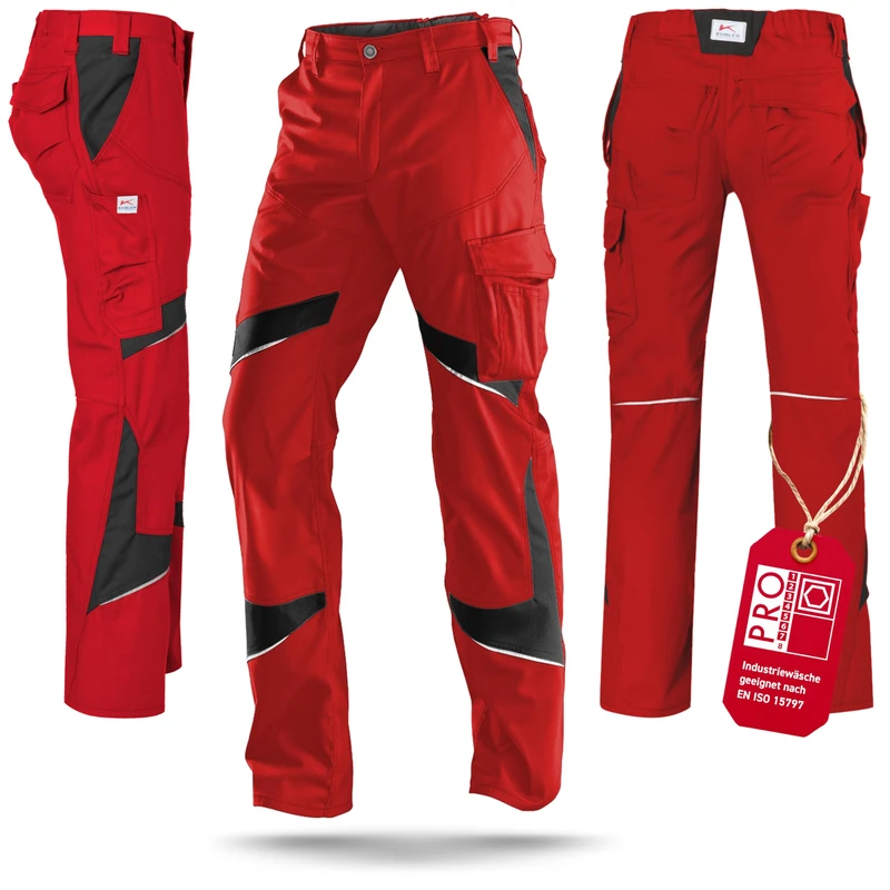 Kubler 25505365-5599-38 "Activiq Ladies Trousers, Medium Red and Black, Size 38