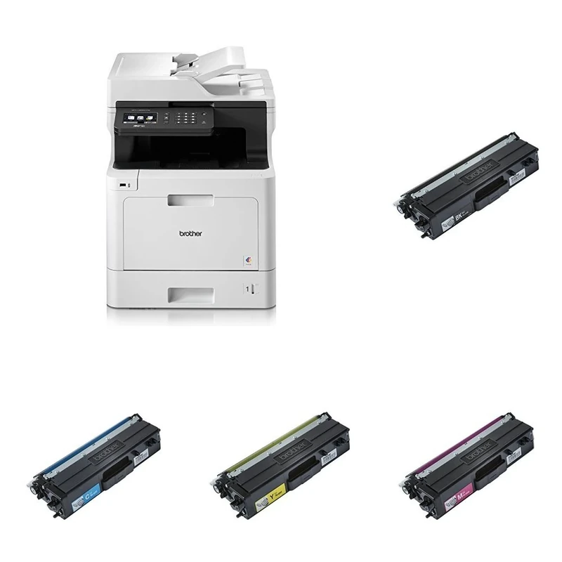 Brother MFC-L8690CDW A4 Colour Laser Wireless Multifunction Printer with Full Set of (High Yield) Toner Cartridges