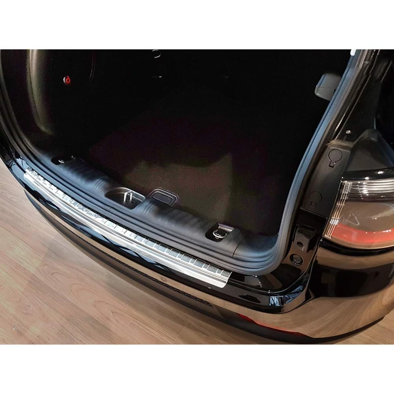 AutoStyle 2/35178 Stainless Steel Rear Bumper Protector Jeep Compass 2017 'Ribs' (Silver)