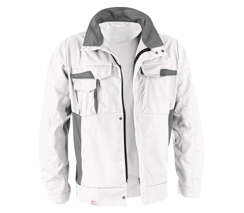 Kubler 1L455365-1095-XL "Vita Mix" Jacket, White/Medium Grey, X-Large