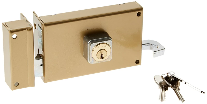 Bricard 1824 Horizontal Sashlock with 5 Reversible Pins - Pull/Push - 140 x 85 mm - Left Gold