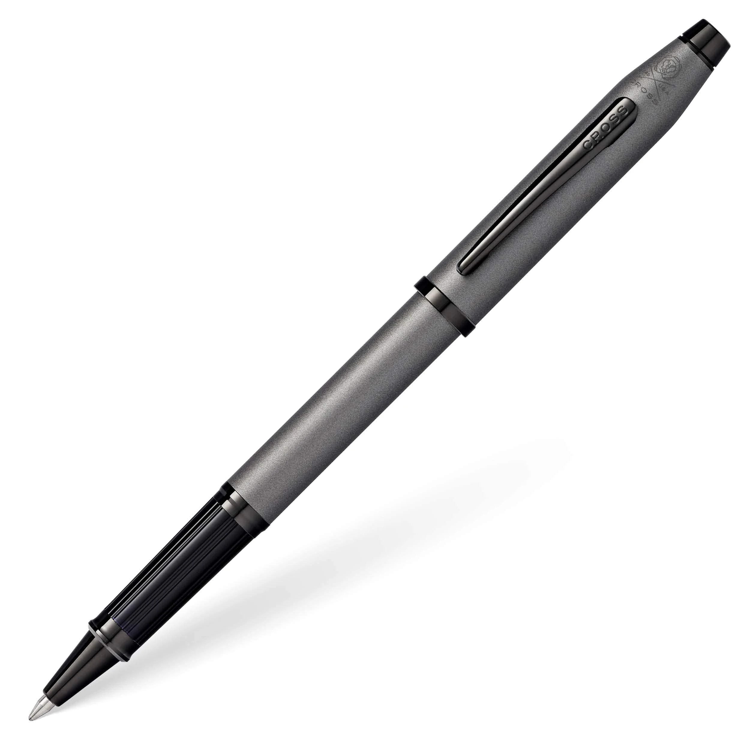 CROSS Century II Rollerball Pen (Black PVD Fittings, Ink Colour: Black, Incl. Luxury Gift Box) Gunmetal Grey