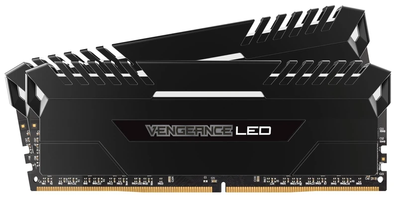 Corsair Vengeance LED 32 GB (2 x 16 GB) DDR4 3000 MHz C16 XMP 2.0 Enthusiast LED Illuminated Memory Kit - Black with White LED Lighting