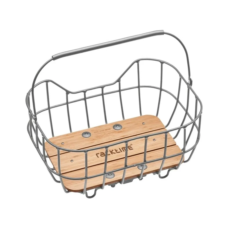 Racktime Unisex – Adult Baskit Breeze Bicycle Basket, Silver, 1 Size