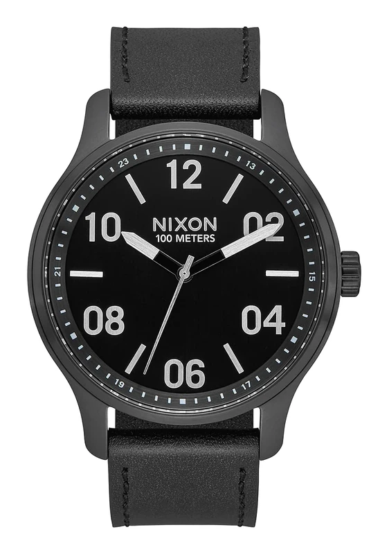 NIXON Mens Analogue Quartz Watch with Leather Strap A1243-2998-00