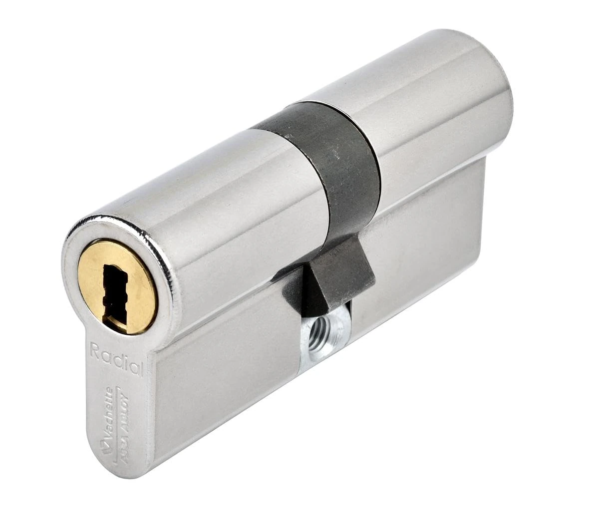 Vachette 27583000 Radialis – Lock Cylinder 32.5 x 32.5 mm for Exterior, Front Door, Very High Security, 4 Uncopying Keys, Property Card, Stainless Steel, 32,5x32,5