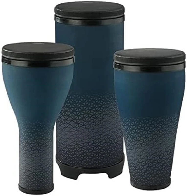 Remo World Percussion Set Festival Combo Pack (1x Djembe, 1x Timbau, 1x Tubano) Royal Blue DP-2510-AA 63