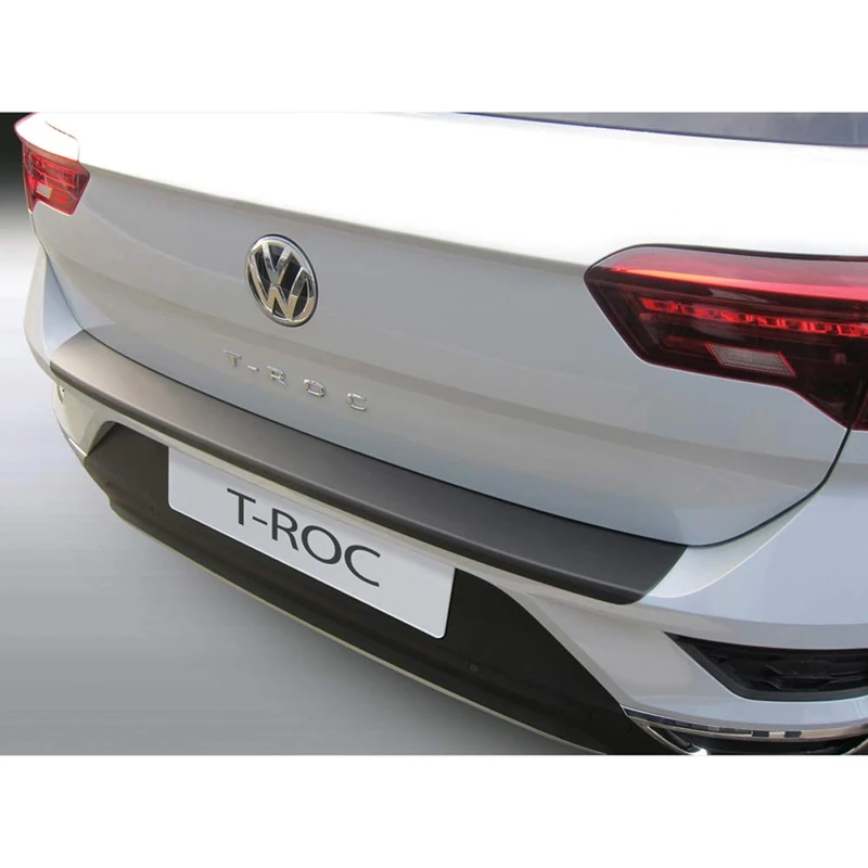 ABS Rear Bumper Protector Compatible with Volkswagen T-Roc 11/2017- Black, Matte Black