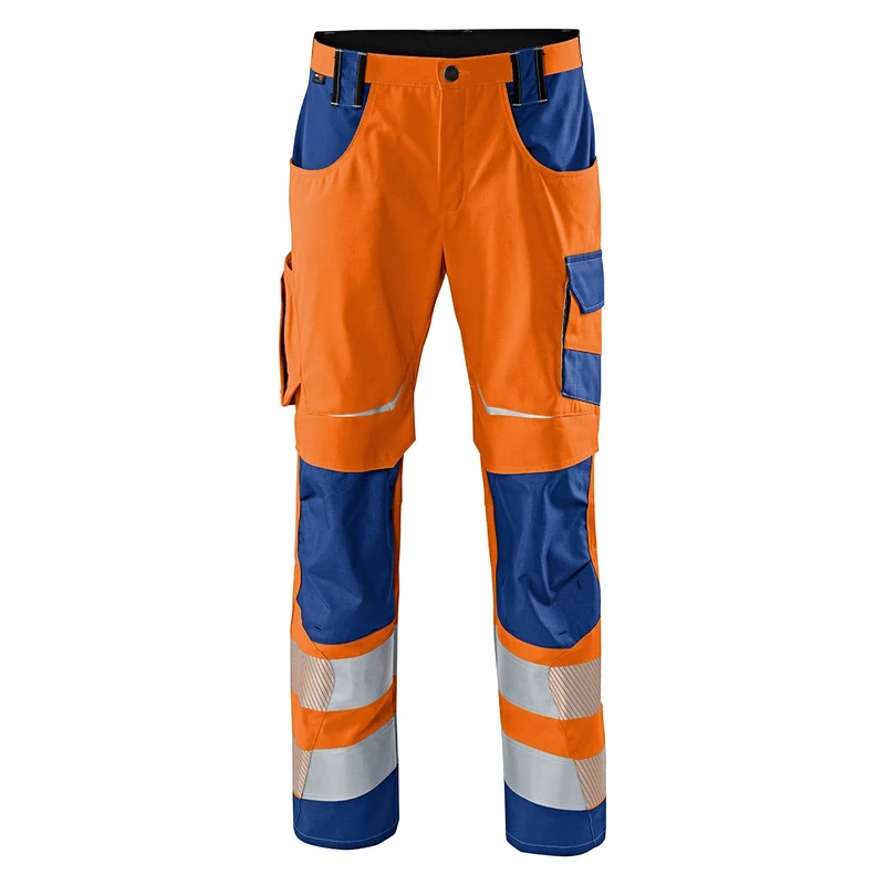 Kubler 22078340-3746-50 High-Vis PPE 2 "Reflectiq" Trousers, Orange/Cornflower Blue, Size 50