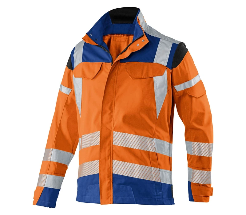 Kubler 12078340-3746-50 PPE 2 "Reflectiq" Jacket, Orange/Cornflower Blue, Size 50