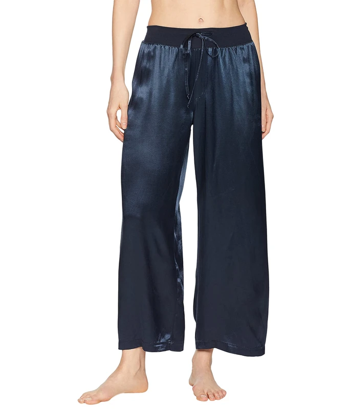 PJ Harlow Women's Jolie Capri Pajama Bottom, Navy Blue, XL