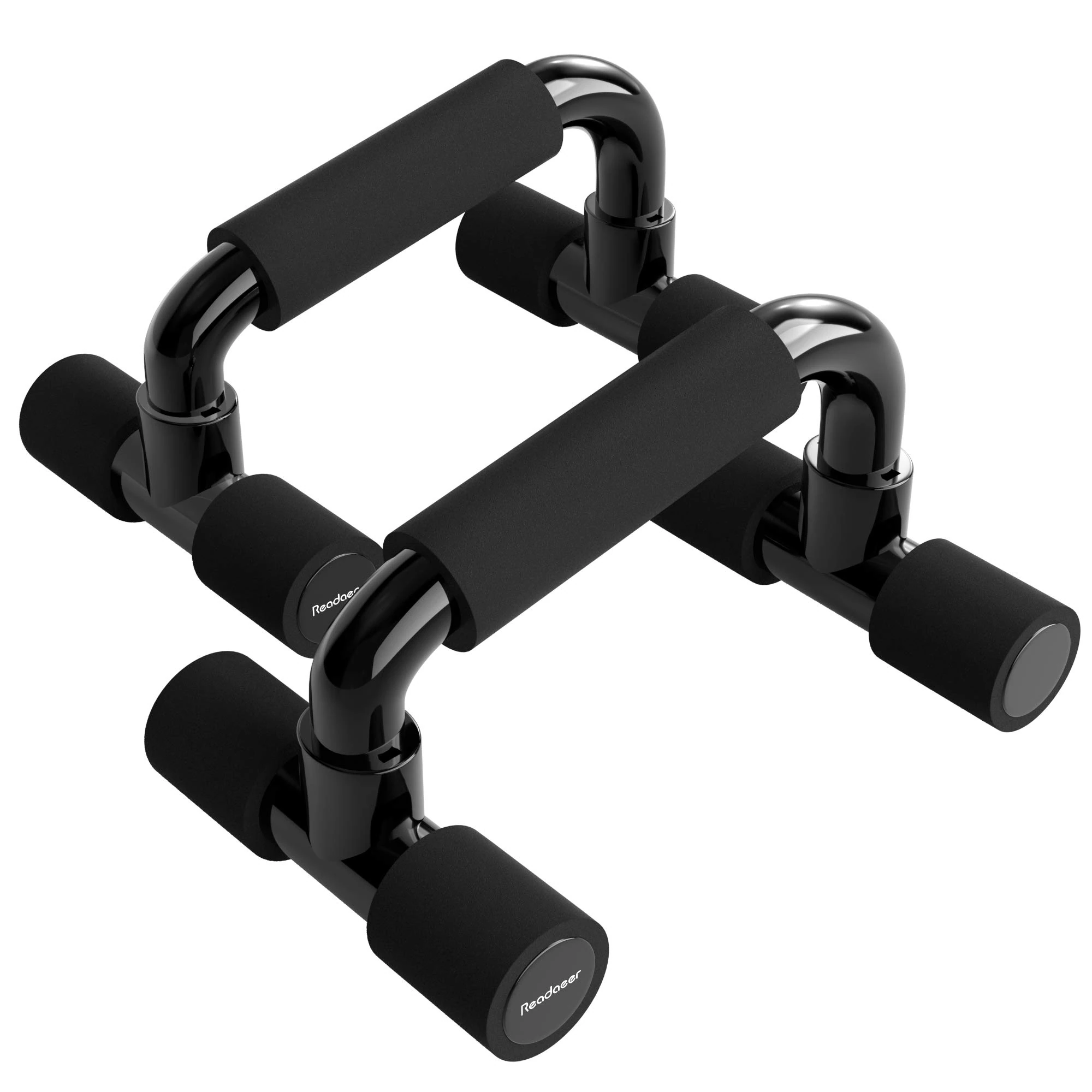 READAEER Pushup Bars Stands Handles Set for Men and Women Workout (Black)