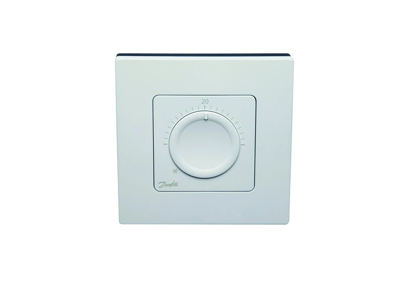 Danfoss Icon 088U1005 Surface Mounted Room Thermostats Dial, 230 V, for Heating from Hydraulic Floors and Other Applications with Engines, White
