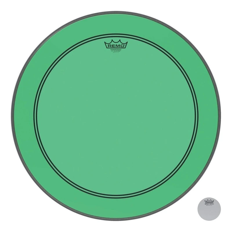 Remo Powerstroke 3 Colortone Green Bass Schlagzeugfell Drum Head, 20" P3-1320-CT-GN