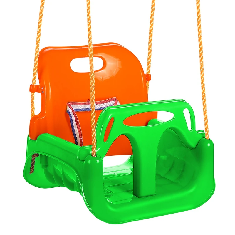 ANCHEER Swing Seat for Kids, 3-in-1 High Back Anti-Flip Snug Detachable Outdoor Children Teens Hanging Seat (Green)