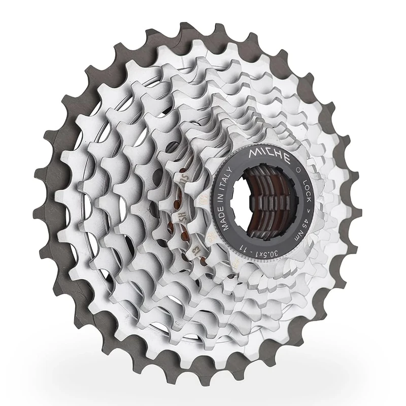 Miche Primato Light 11 Speed Cassette, Silver/Black, 11/34t, Compatible with Shimano HG