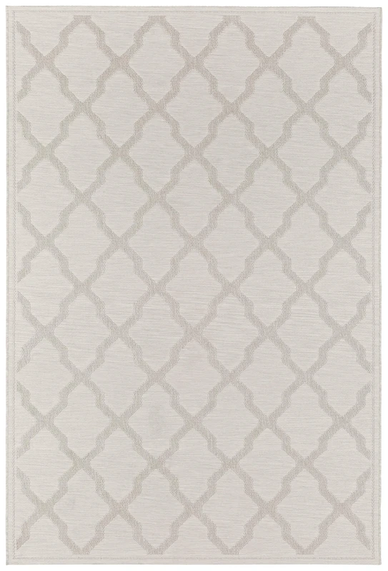 Freundin Home Collection Heaven Flat Woven Rug in Macrame Look Cream 77 x 150 cm, Polypropylene, 130 x 190 cm, Creme