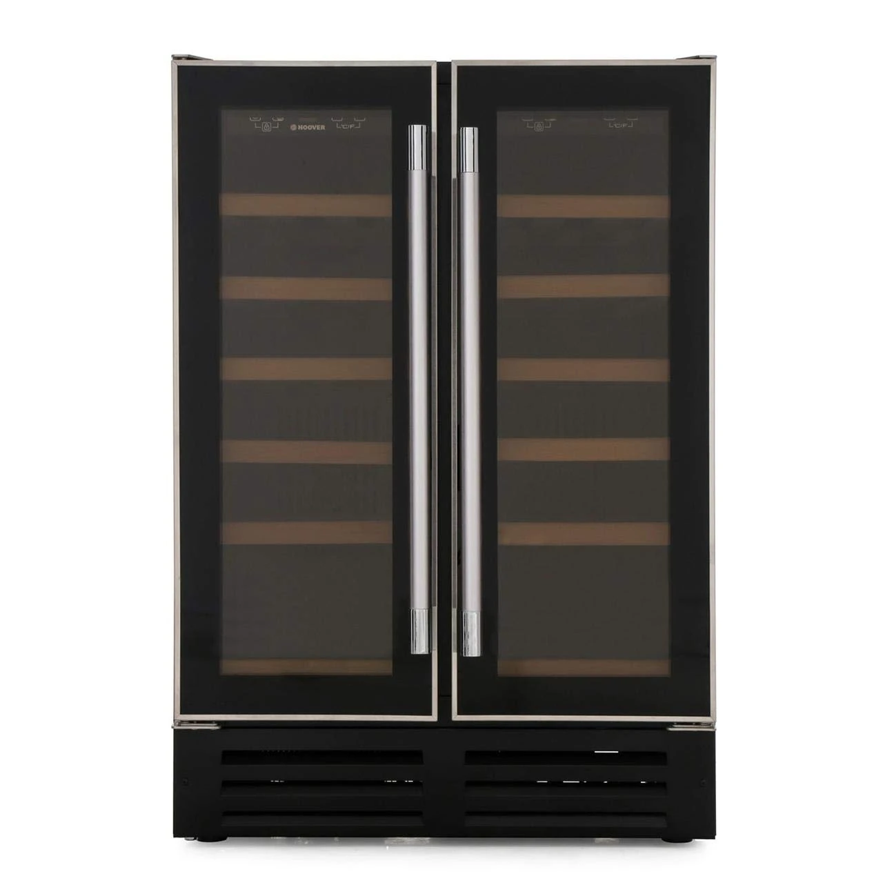 Hoover HWCB60DUK Built Under Wine Cooler - Black Glass / Steel - D Rated