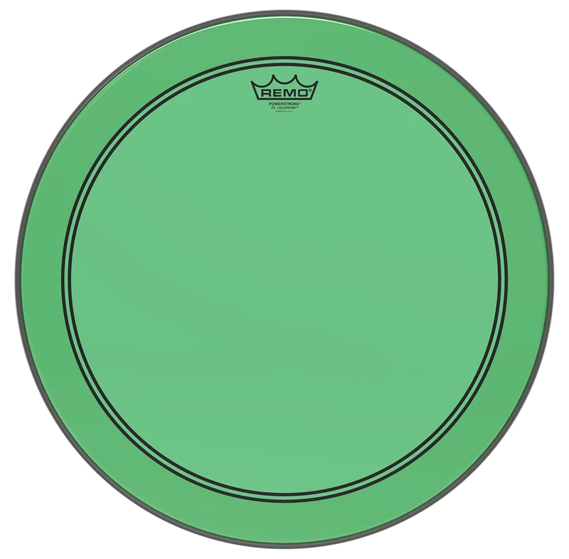 Remo Powerstroke 3 Colortone Green Bass Schlagzeugfell Drum Head, 18" P3-1318-CT-GN