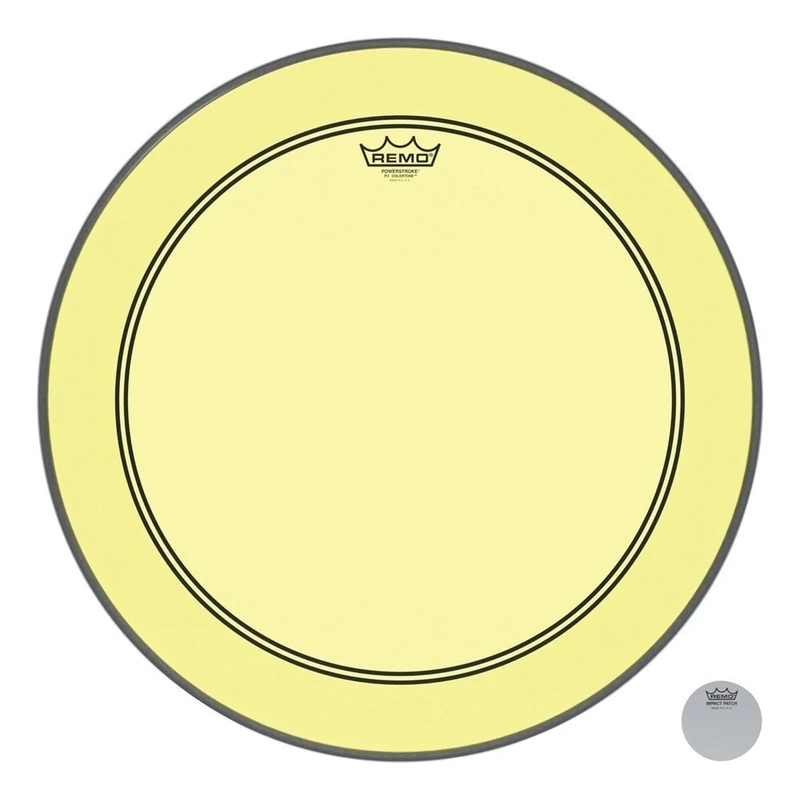Remo Colortone Powerstroke 3 Clear Drum Head 22 Inches P3-1322-CT-YE Yellow