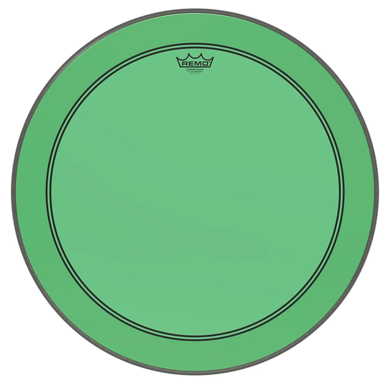Remo Powerstroke 3 Colortone Green Bass Schlagzeugfell Drum Head, 24" P3-1324-CT-GN