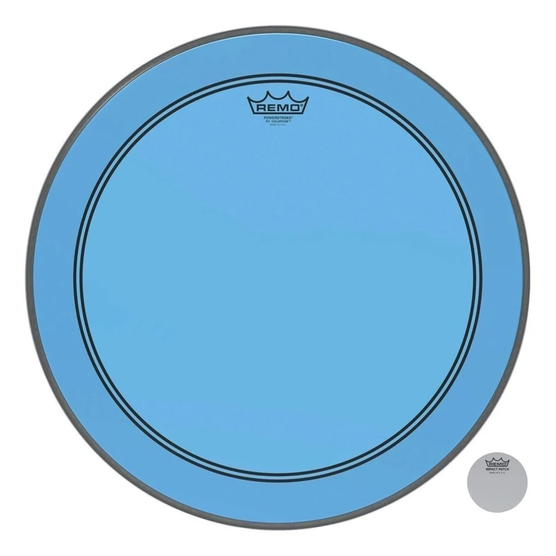 Remo Powerstroke 3 Colortone Blue Bass Schlagzeugfell Drum Head, 22" P3-1322-CT-BU