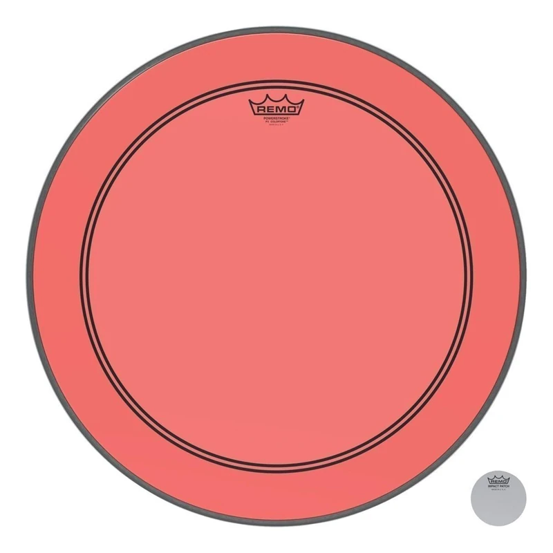 Remo Colortone Powerstroke 3 Clear Drum Head 22 Inches P3-1322-CT-RD Red