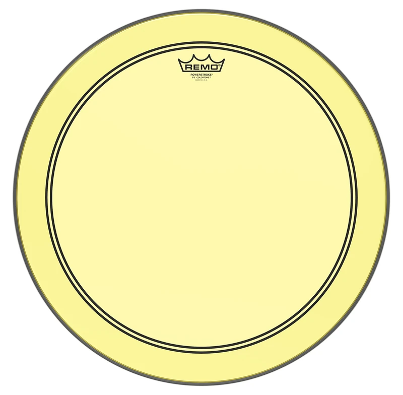 Remo Colortone Powerstroke 3 Clear Bass Drum 18 Inches Yellow P3-1318-CT-YE