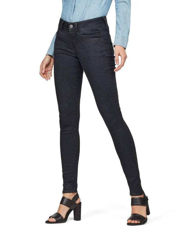 G-Star Women's Lynn D-Mid Waist Super Skinny Jeans, Blue (rinsed D06333-9425-082), 23W / 30L