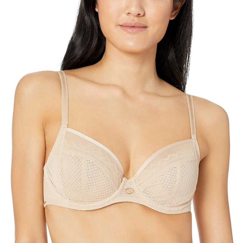 Chantelle Women's Parisian Allure Unlined Plunge Bra, Ultra Nude, 32D UK