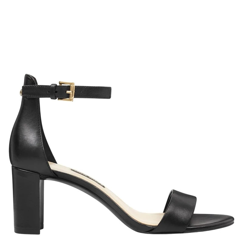 Nine West Women's Pruce Heeled Sandal, Black Nappa, 5 UK