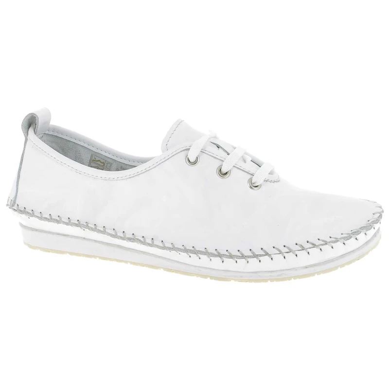Andrea Conti Women's Lace-Up Sneaker, White, 4.5 UK