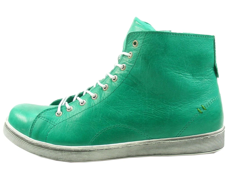 Andrea Conti 0341500 Women's High-Top Trainers Lace-Up Boots, Green, 9 UK