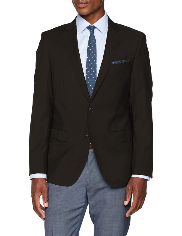 Bugatti Men's 793400-99770 Suit Jacket, Black (Black 59), 44 EU