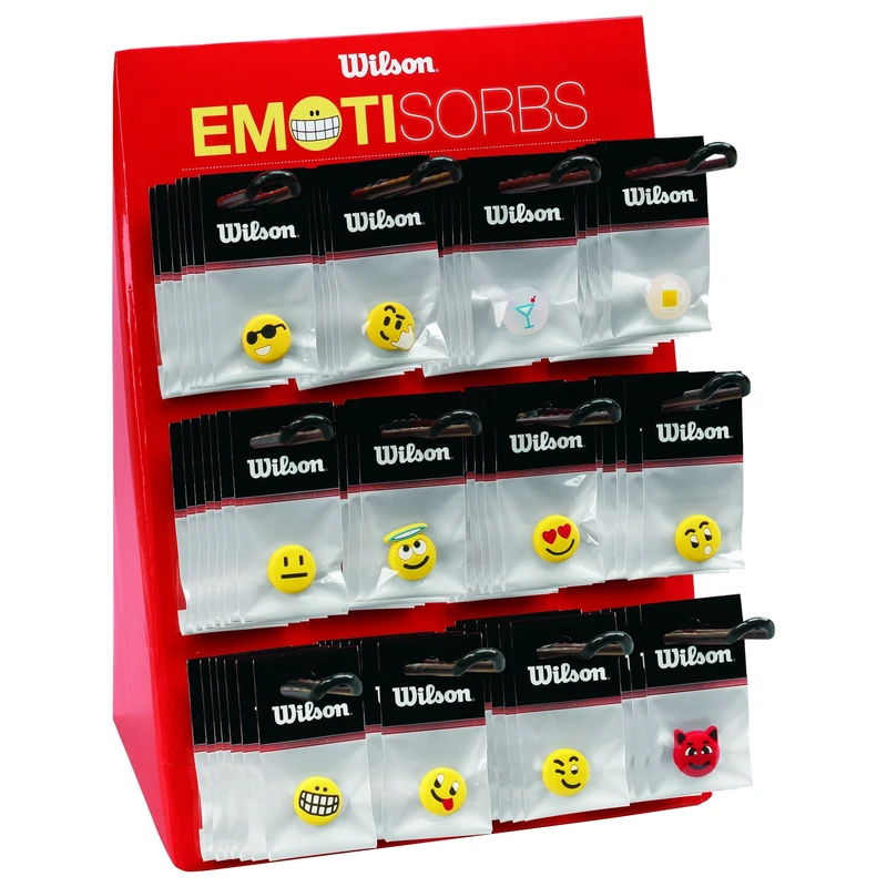 Wilson Tennis Display Unit of Vibration Dampener Emoticons - 12 Styles