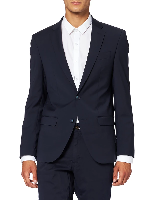 Bugatti Men's 794400-99770 Suit Jacket, Blue (Marine 49), Manufacturer Size:44