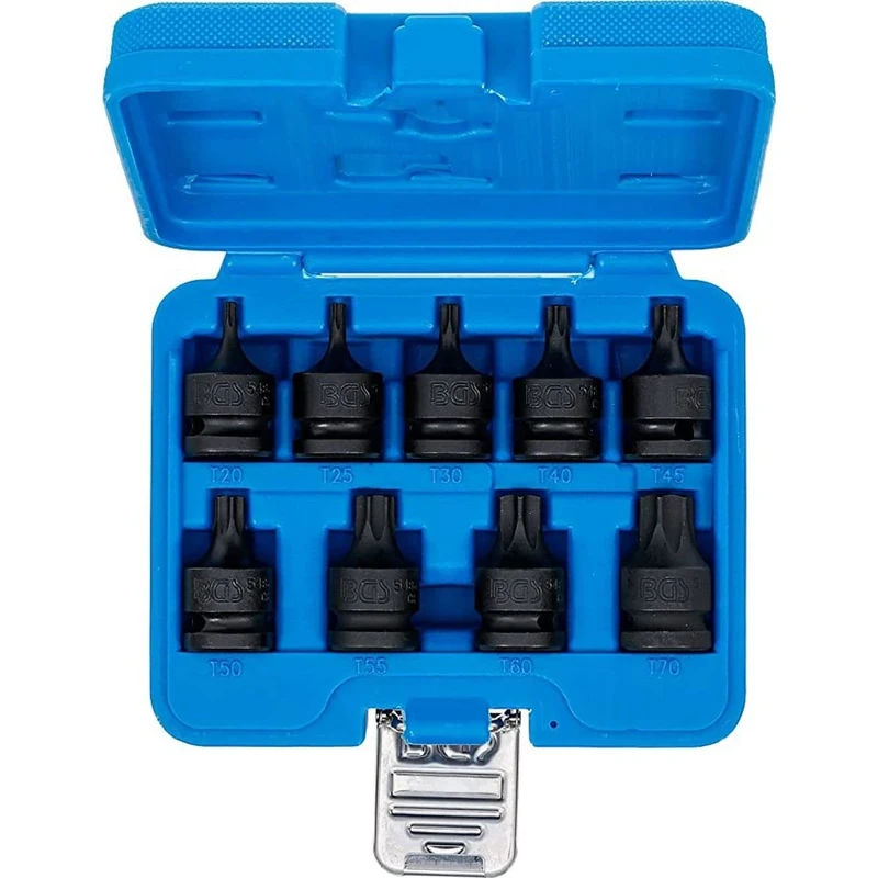 BGS 5486 | Impact bit Socket Set | 12.5 mm (1/2") Drive | T-Star (for Torx) T20 - T70 | 9 pcs.