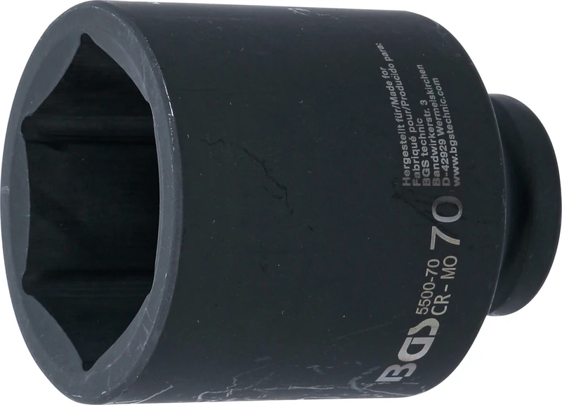 BGS 5500-70 | Impact Socket Hexagon, deep | 25 mm (1") Drive | 70 mm