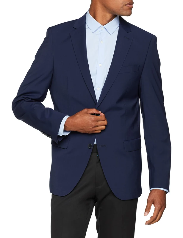 Bugatti Men's 794400-99770 Suit Jacket, Blue (Marine 49), Manufacturer Size:28