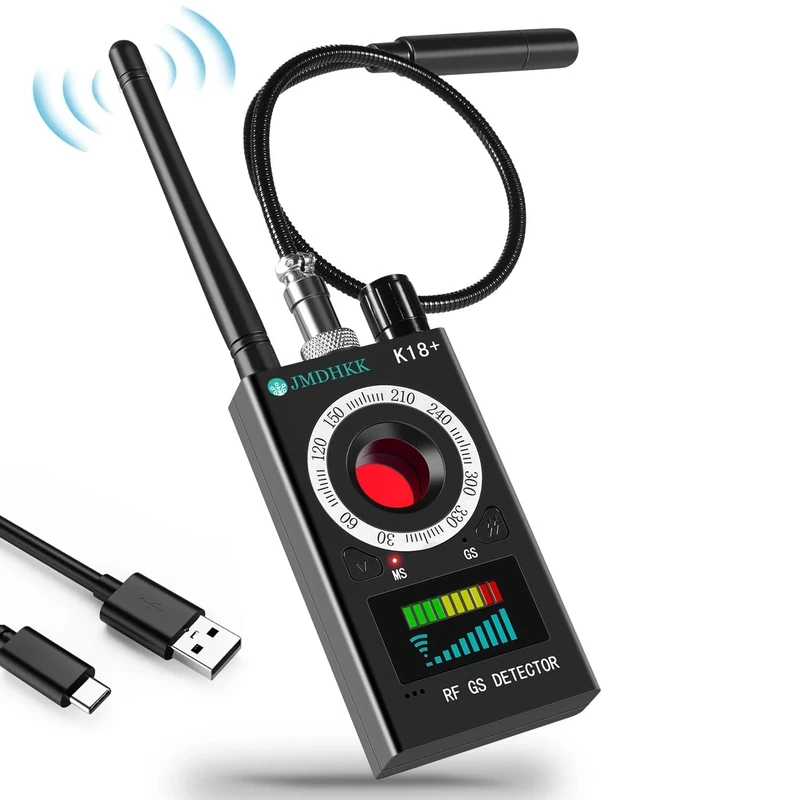 JMDHKK bug detector GPS Detector hidden camera detectors anti spy detector rf scanner sweeper privacy protection for listening device gps tracker hidden camera in office car hotel …