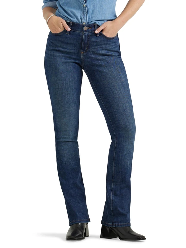 Lee Women's Flex Motion Regular Fit Bootcut Jeans, Royal Chakra, 6 short