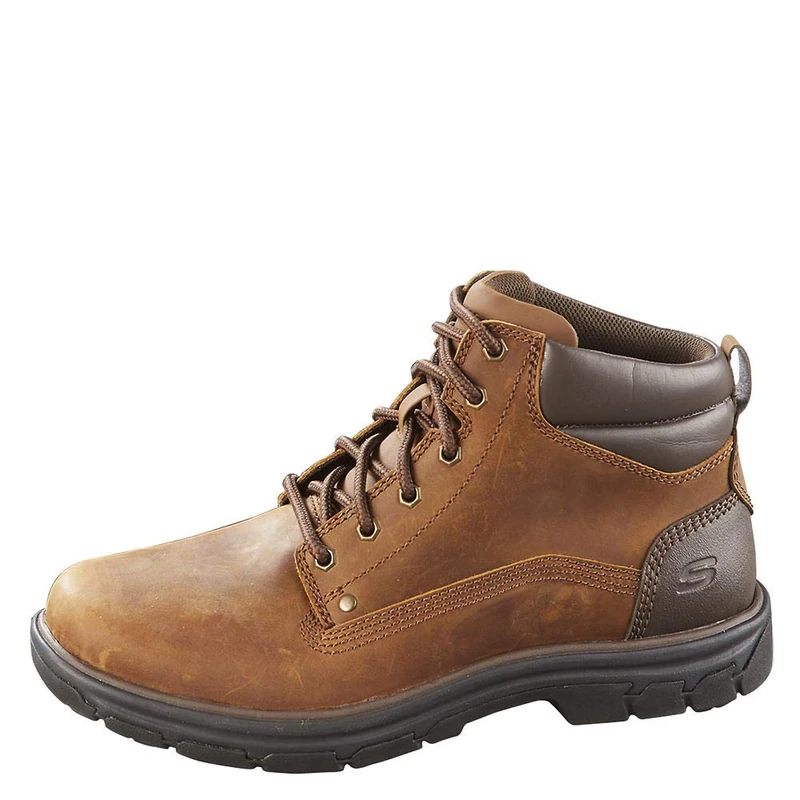 Skechers Men's Segment- Garnet Chukka Boots, Dark Brown Leather, 9.5 UK