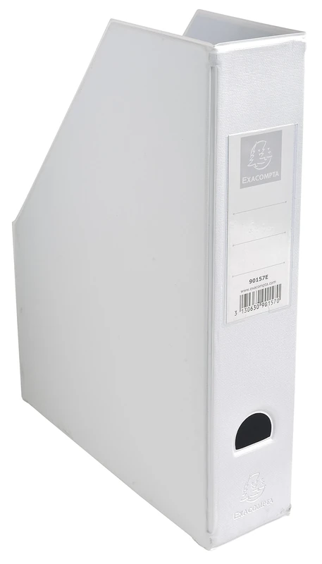Exacompta - Ref. 90157E - Set of 10 Rigid magazine racks with 7 cm back in PP White